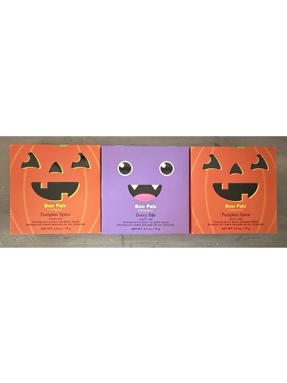 Spongellé Boo Pals Halloween Sponge Set Pumpkin Spice & Berry Bite NIP